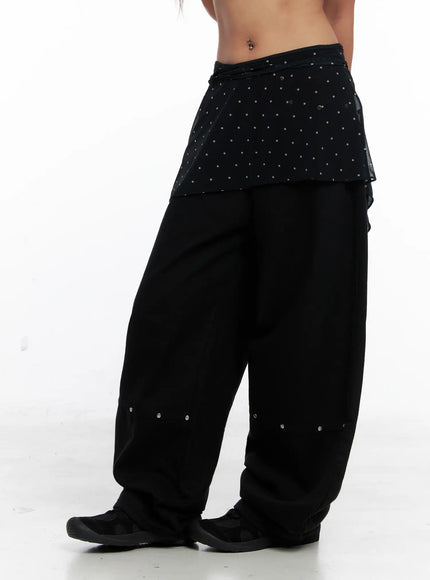 asymmetric-polka-dot-mesh-wrap-mini-skirt-cs524