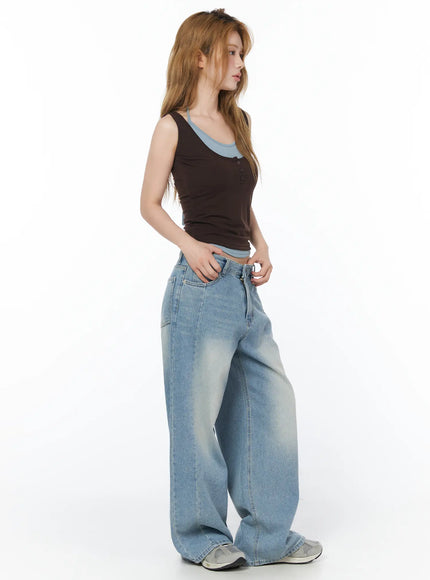 button-detail-layered-sleeveless-top-cy508