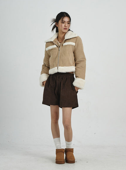 Corduroy Wide Shorts CD07