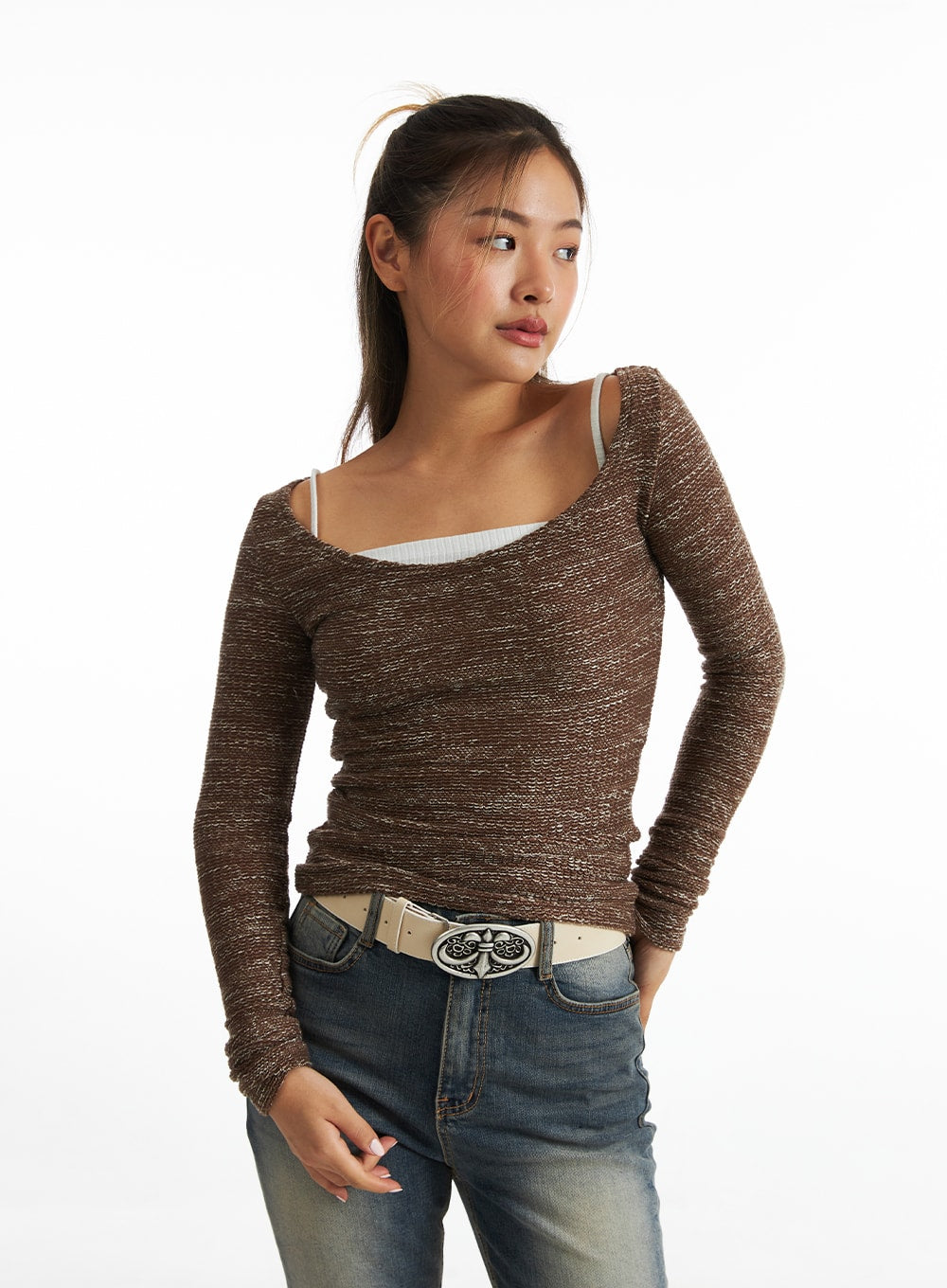 metallic-sheen-u-neck-sweater-co318