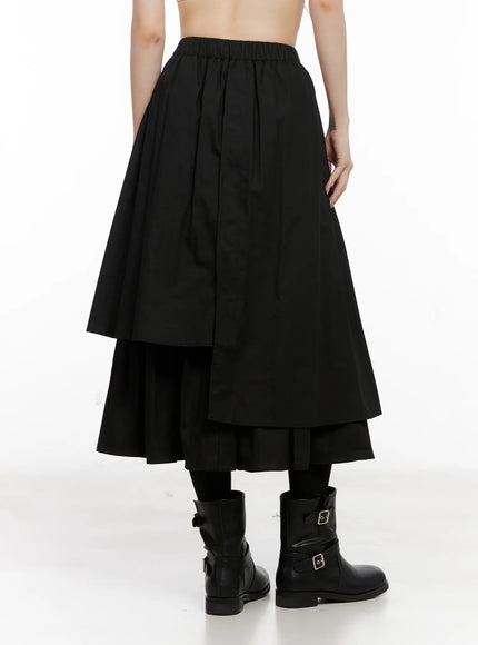Asymmetrical Flare Layered Skirt CG526