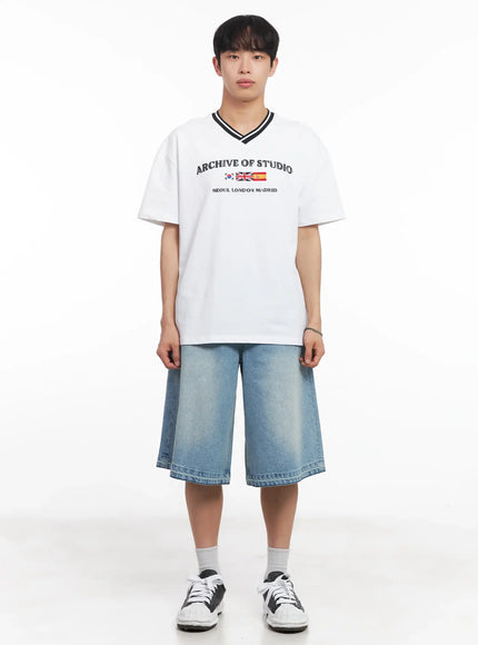 mens-v-neck-two-tone-tee-iu518