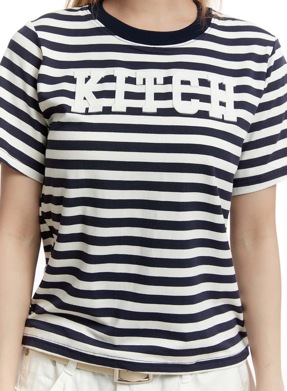 striped-patch-cotton-t-shirt-cy505