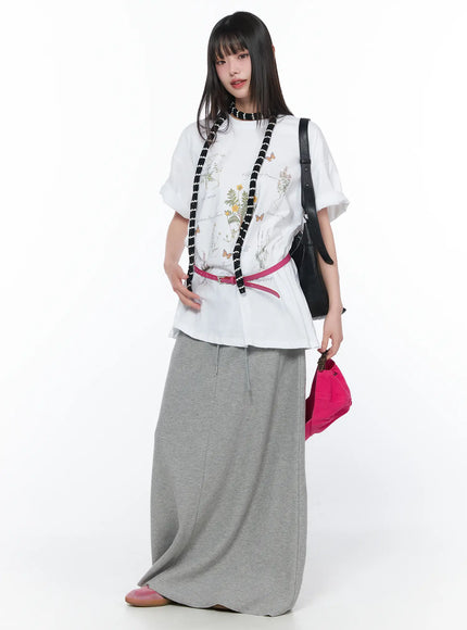 Waffle Knit Accent Scarf CA528