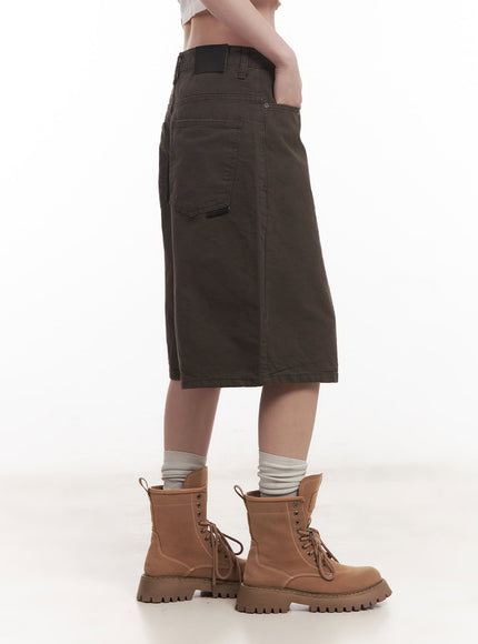 Wide-Fit Cotton Bermuda Shorts CM517