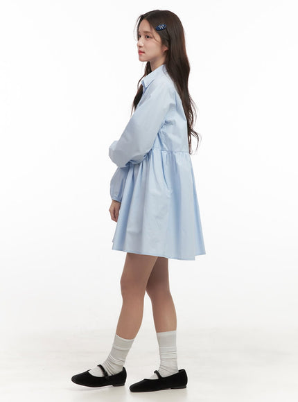 A-Line Shirt Collar Dress CJ515