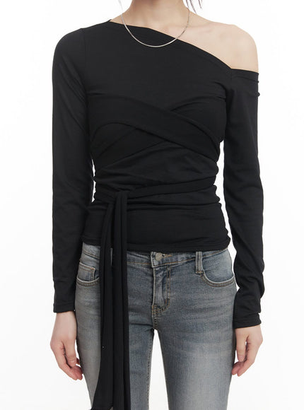 Wrap Asymmetric Slim-Fit Top CF518