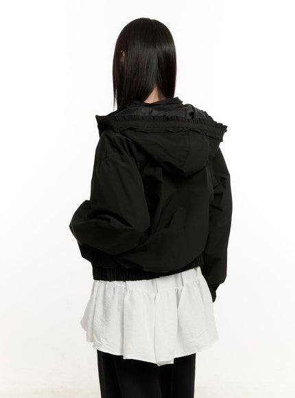 Cozy Zip-Up Hooded Windbreaker CM514