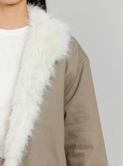 Faux Fur Trim Hunter Jacket IJ502