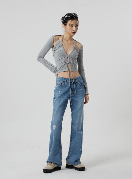 Low Rise Bootcut Jeans CF309