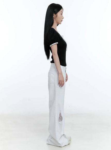 puff-sleeve-ribbon-tie-top-cl530