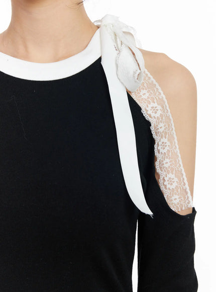 elegant-one-shoulder-laced-mini-dress-cj522