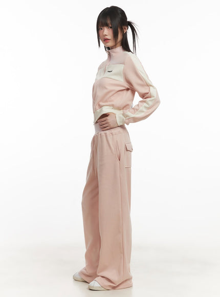 Chic High-Waisted Wide-Leg Sweatpants CF518