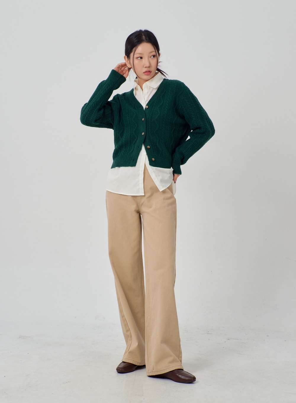 Cropped Knit Cardigan IM315