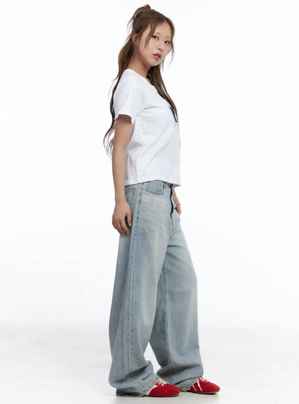 Hwasa Wash Wide-Leg Jeans CL511