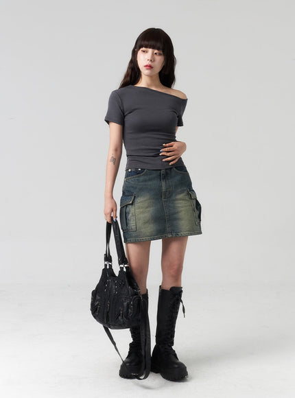 mini-cargo-denim-skirt-cl318