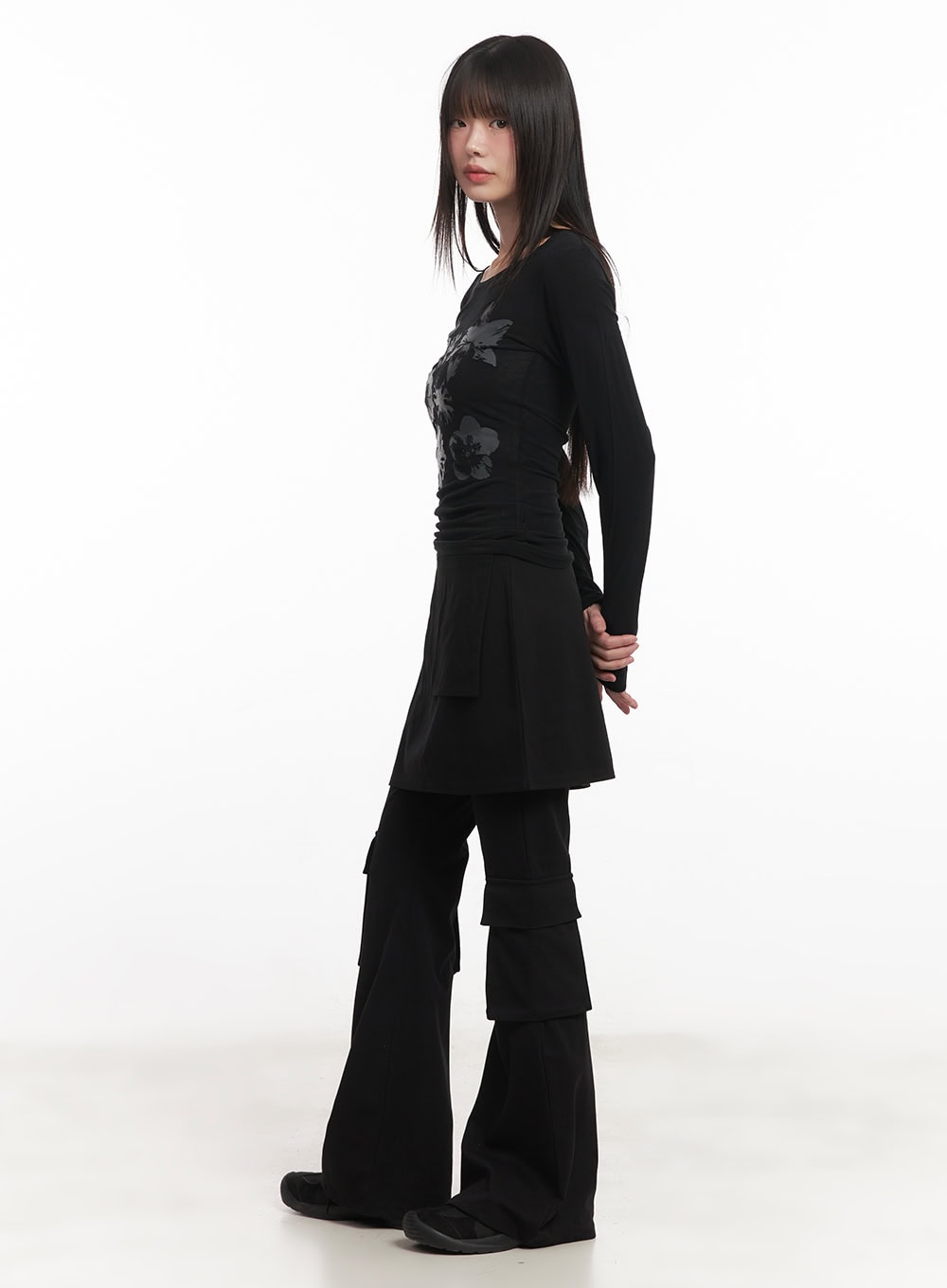 slim-fit-flared-pants-wrap-skirt-set-cm520