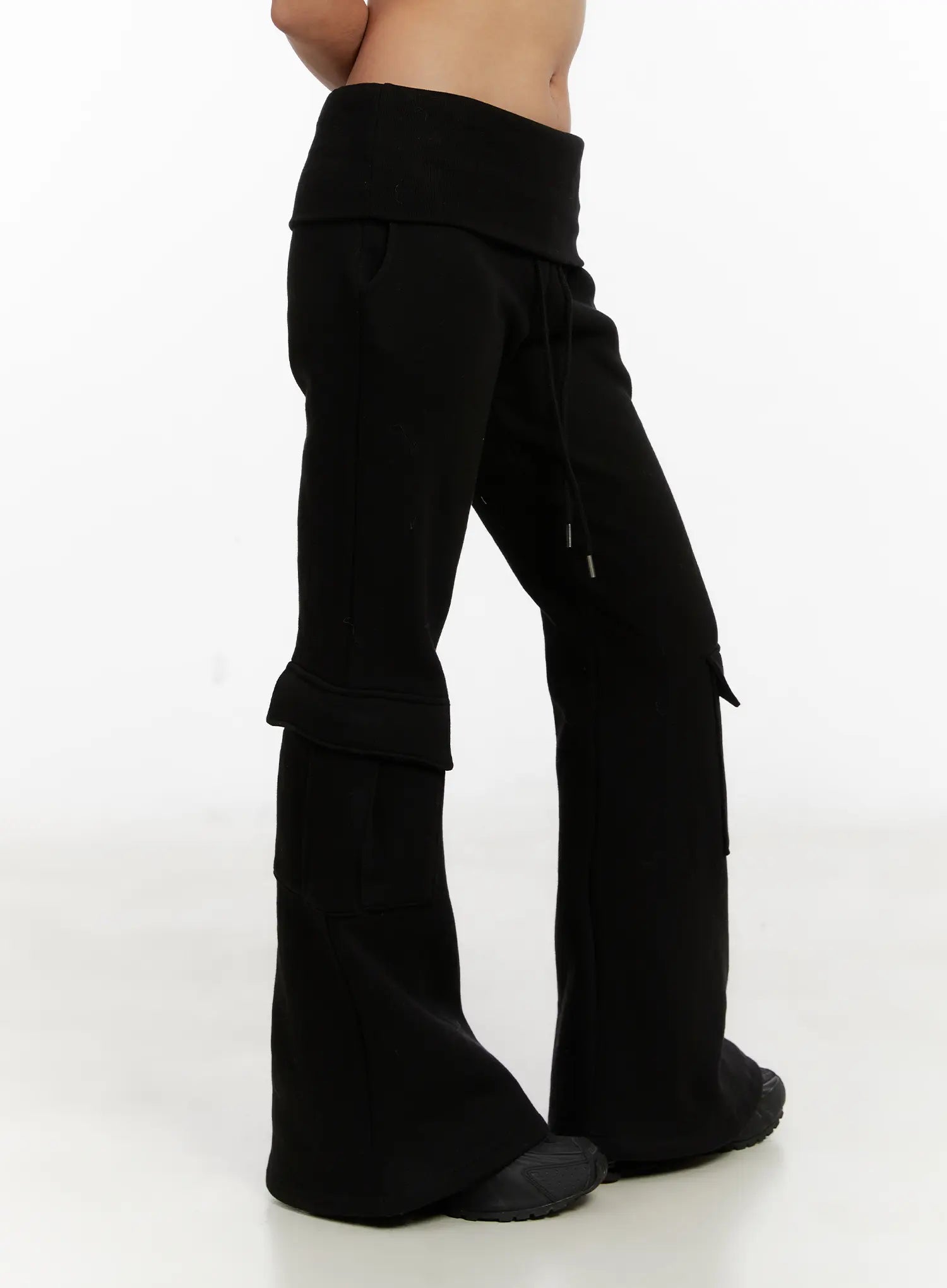 High Waist Cargo Bootcut Pants CD517