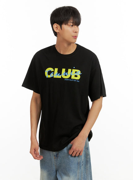 mens-lettering-round-neck-t-shirt-black-iu418
