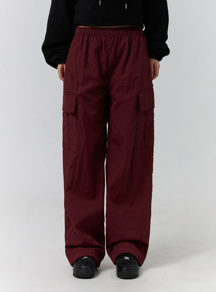 terry-middle-waist-solid-pocket-cargo-pants-cd329