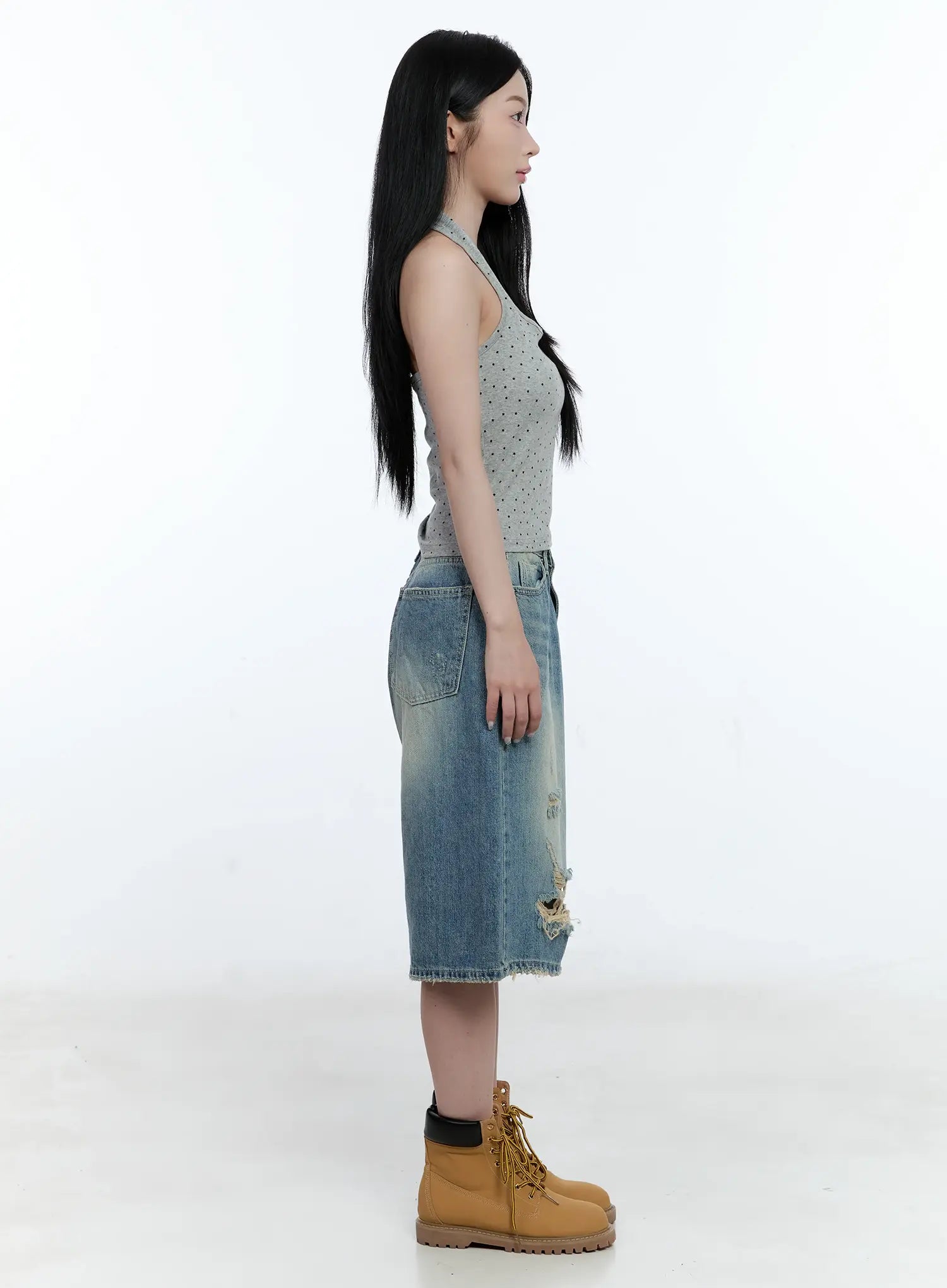 Washed Distressed Jorts CG501