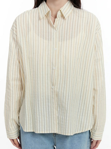 Striped Casual Long Sleeve Shirt CM510