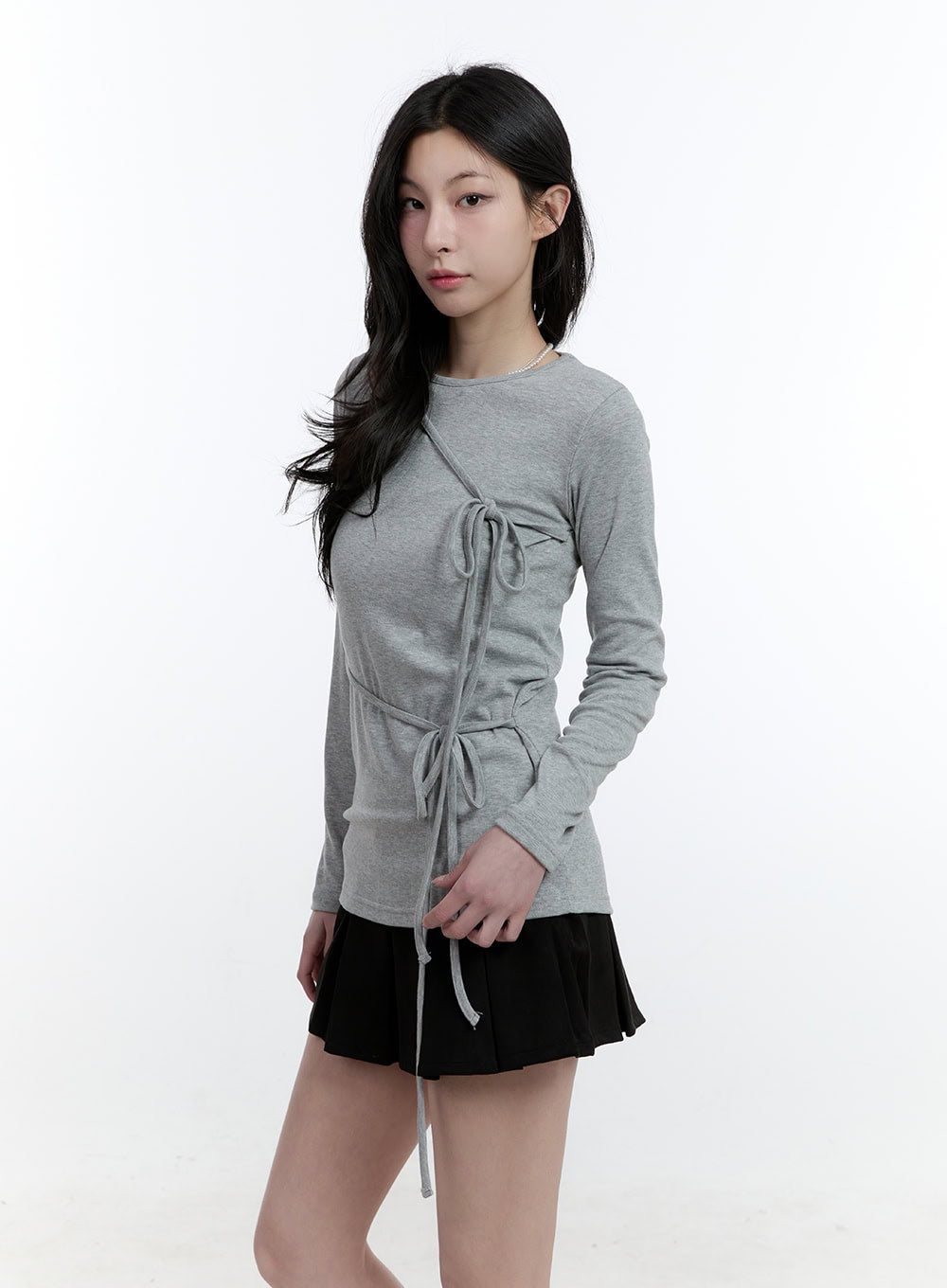 Ribbon Strap Long-Sleeve Top CJ520