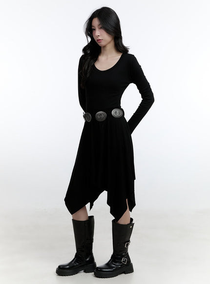 flared-asymmetric-long-sleeve-midi-dress-cj522