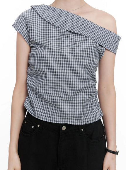 gingham-off-shoulder-crop-top-cl524