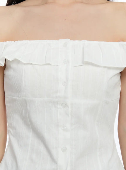 Off-Shoulder Ruffle Blouse IM509