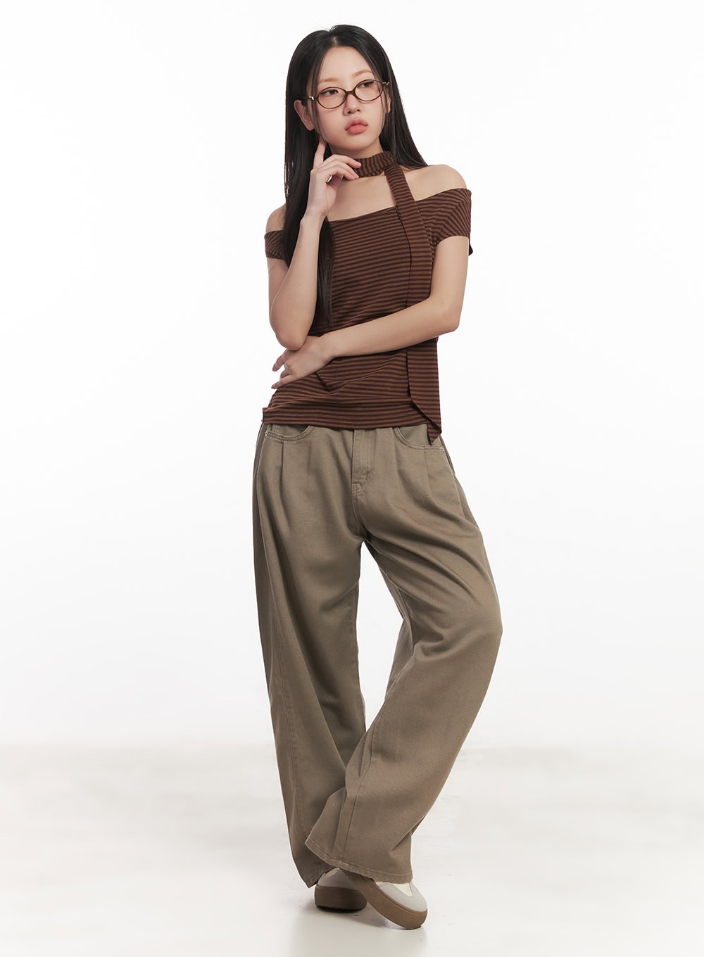 stripe-off-shoulder-top-with-scarf-ca521