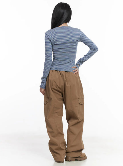 Wide Leg Cargo Pants CD530