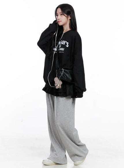 Ruffle Layered Wide-Leg Pants CS519