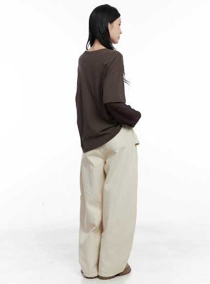 Wide-Leg Cargo Pants CS529