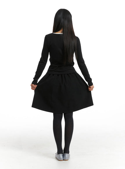 banding-pleated-mid-skirt-oj405