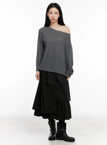 Asymmetrical Flare Layered Skirt CG526