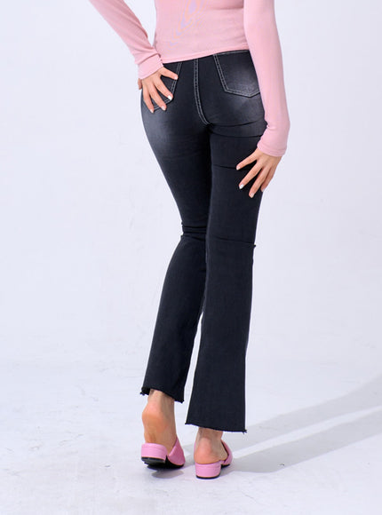 Skinny Ankle Bootcut Jeans IA324