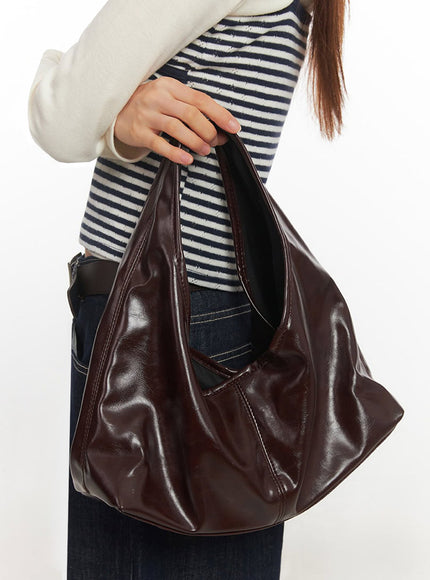 Elegant Faux Leather Shoulder Bag IM514