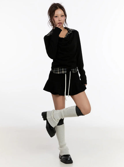 Ruffle Flare Mini Skirt CN527