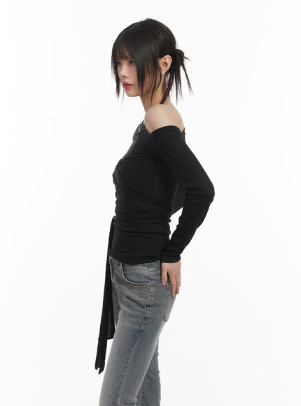 Wrap Asymmetric Slim-Fit Top CF518