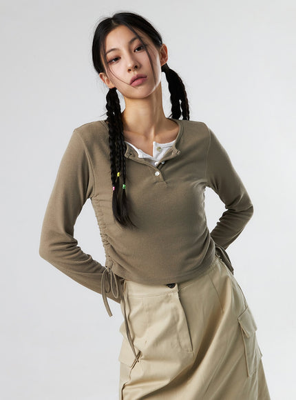 ruched-long-sleeve-top-is327