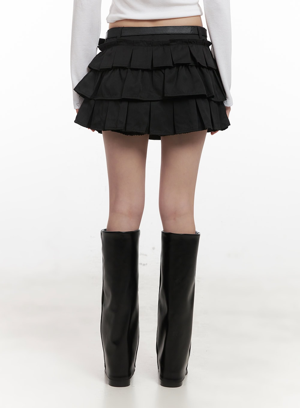 Ruffle Pleated Mini Skirt CJ523