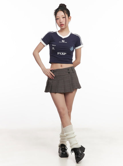 plaid-pleated-mini-skirt-cm528