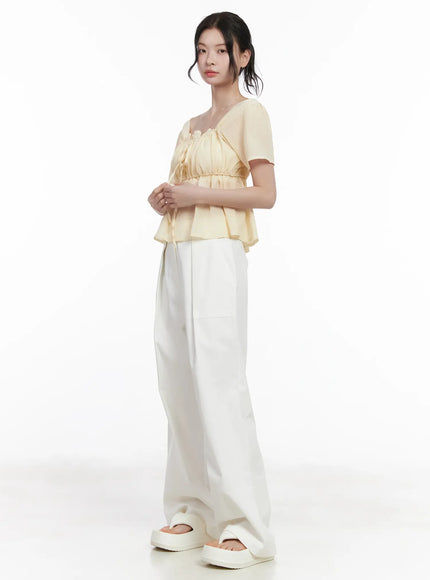 High-Waist Wide Leg Trousers CA510