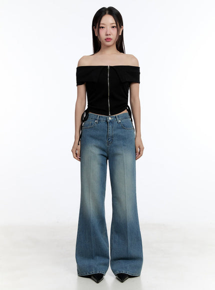 shirred-zip-up-off-shoulder-crop-top-iu503