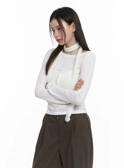 elegant-layered-top-and-scarf-set-cj506