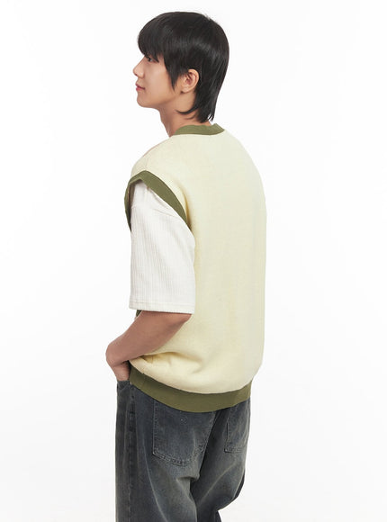Men's Argyle V-Neck Sweater Vest IA511
