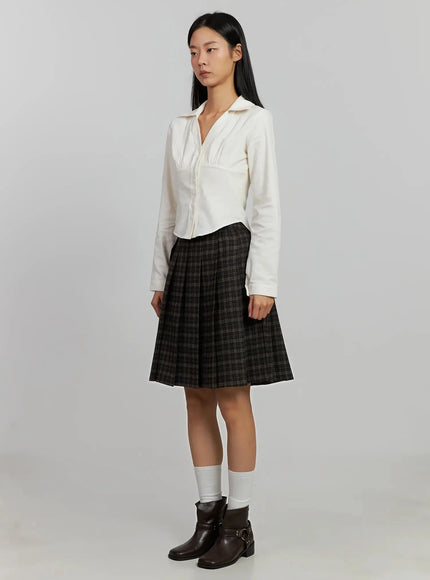 corduroy-pintuck-blouse-ij502