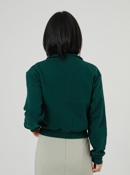 Cropped Half Zip-Up OF313