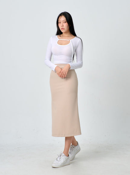 Cut-Out Cropped Top IF301
